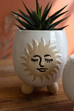 Ceramic Sun Planter Set -Jungalow planter3