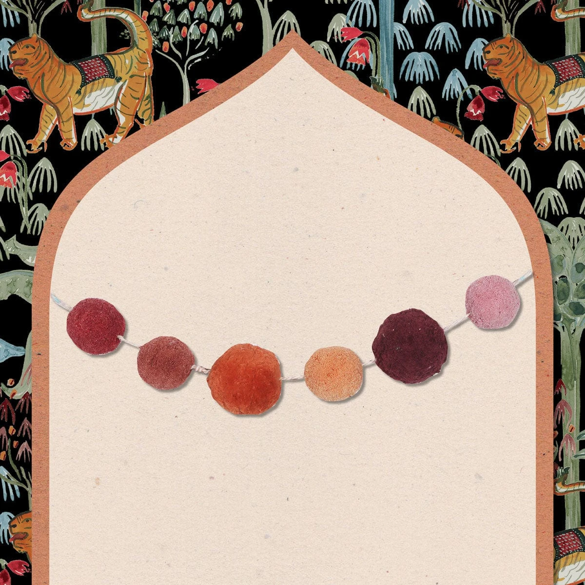 Jungalow Spice Ombre Pom Pom Mini Garland By Like A Lion™ 3 Jungalow Spice Ombre Pom Pom Mini Garland By Like A Lion™