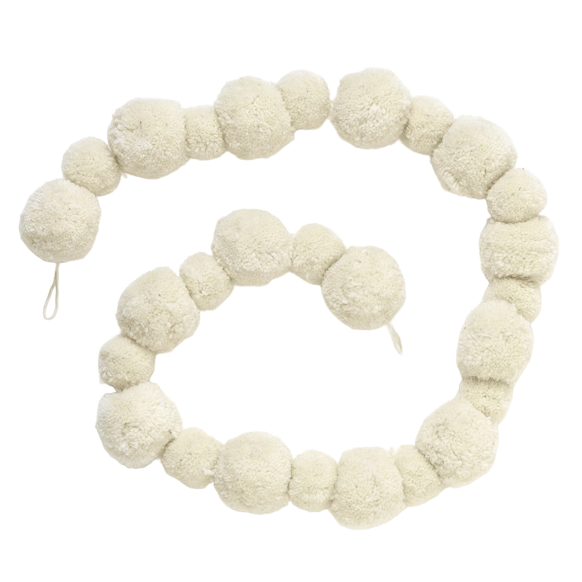 White Pom Pom Garland 4 White Pom Pom Garland - Image 2