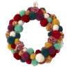 Colorful Pom Pom Wreath -Jungalow pompomwreath