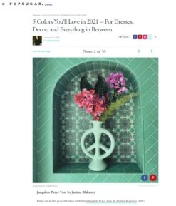 Jungalow Peace Vase By Justina Blakeney™ 21 Jungalow Peace Vase By Justina Blakeney™ -Jungalow popsugar mint peace vase