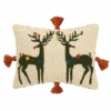 Reindeer Games Hook Pillow By Jungalow® -Jungalow reindeergames