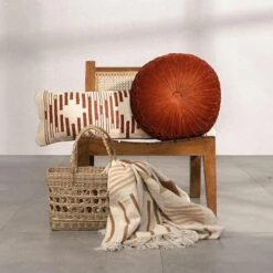 Velvet Round In Rust -Jungalow roundpile