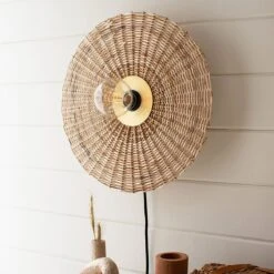Rattan Wall Sconce Lamp