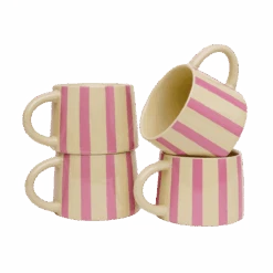 Jungalow Tierra Striped Mug Set In Lavender