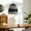 Black Molera Rattan Pendant Lamp 1 Black Molera Rattan Pendant Lamp -Jungalow vga002 styleshot 201
