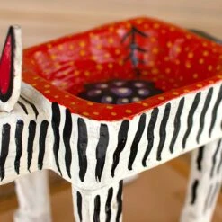Handmade Wooden Zebra Vessel -Jungalow zebravessel3